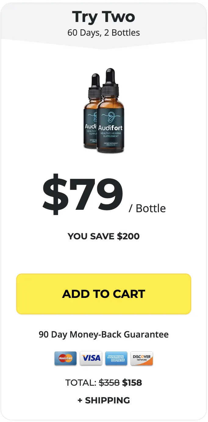 Buy Audifort 1 bottle — 30 day supply hearing wellness support